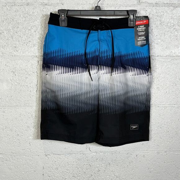 Speedo Men's Print Bondi Basin 20" Boardshorts, Anthracite/blue Small - Picture 2 of 7